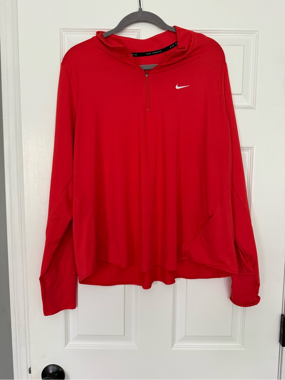 Nike running Red Dri-FIT Half-Zip Hoodie- size 1X